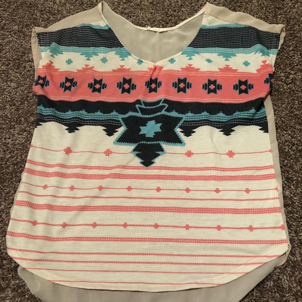 Aztec patterned top